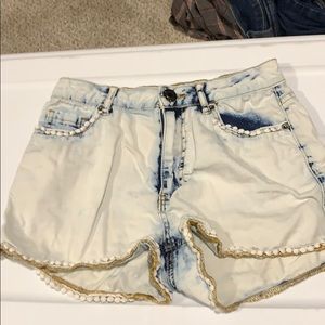 Light Wash Jean Shorts